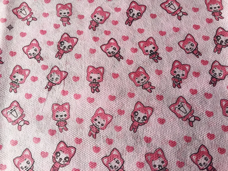 Custom Cartoon Pattern Printed PP Spunbond Non Woven Fabric Kids Face Mask Fabric Made in China